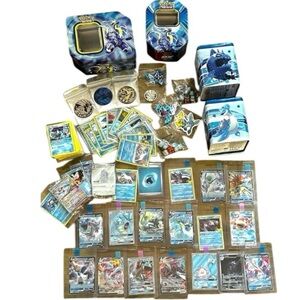Pokemon Card Collection w/ Tins & Accessories 55+ card Mystery Tin plus bonus
